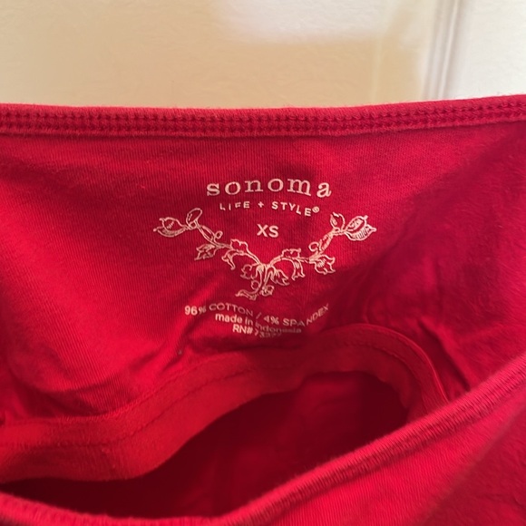 Sonoma Girl’s Cami Tank Top with inner liner, Red - Picture 2 of 4